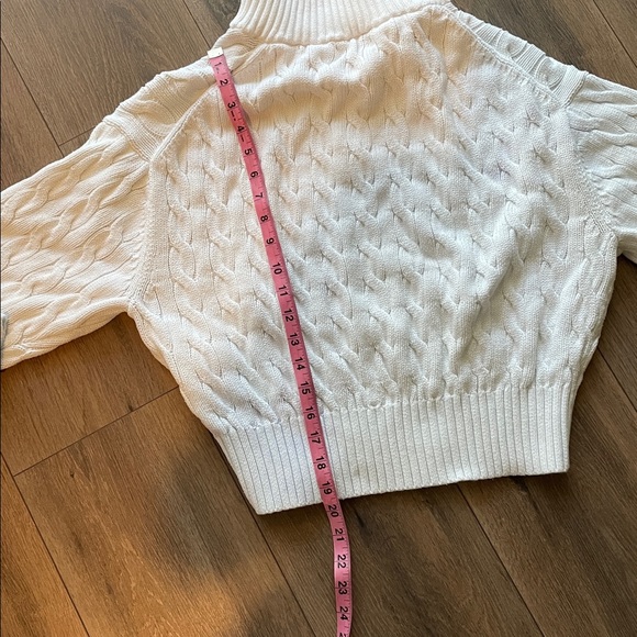 POLO Ralph Lauren Cable-Knit Cotton Quarter-Zip Sweater - Picture 7 of 8